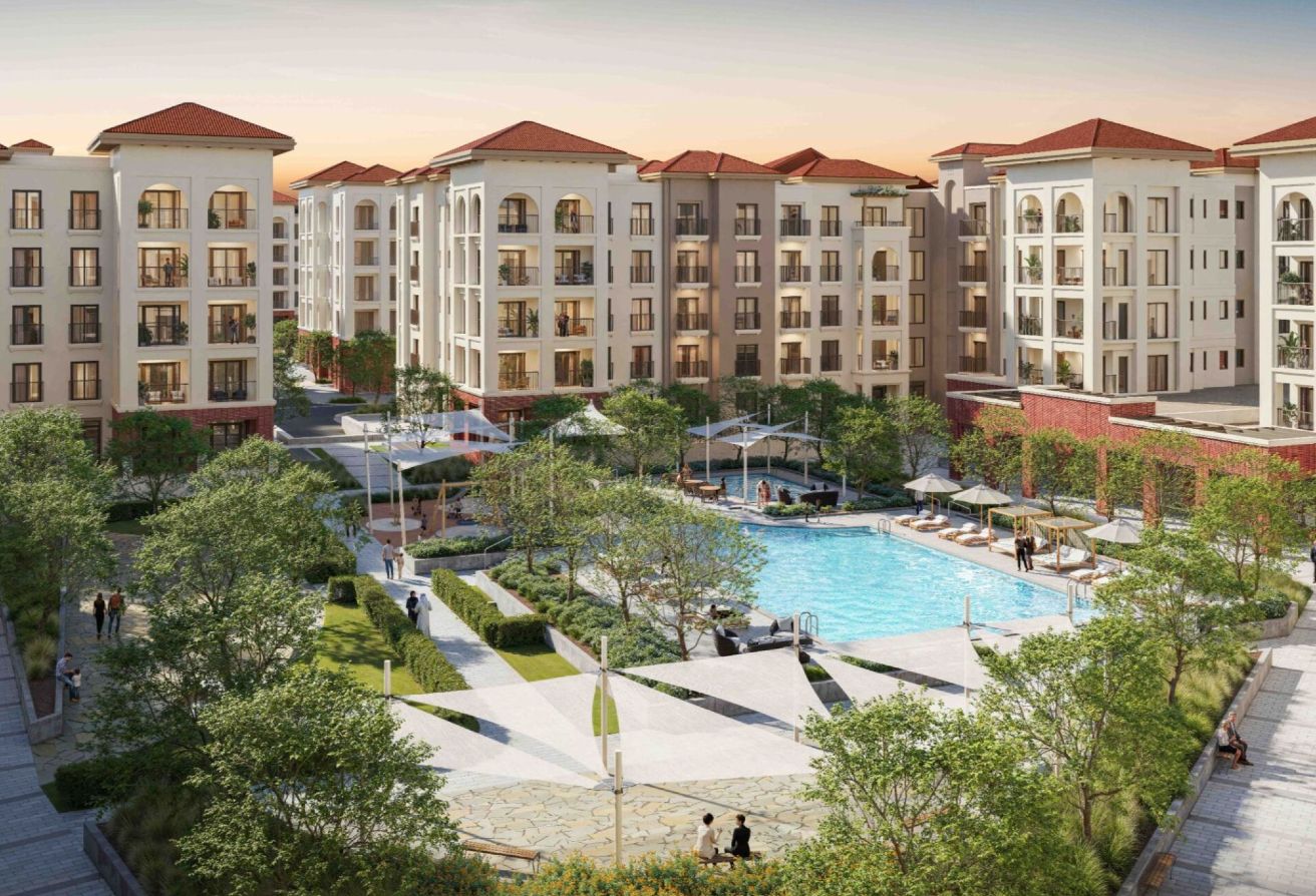 Studio apartment for sale in Bloom Living Granada Zayed City Abu Dhabi with balcony, garden and pool views, modern design, and high RO