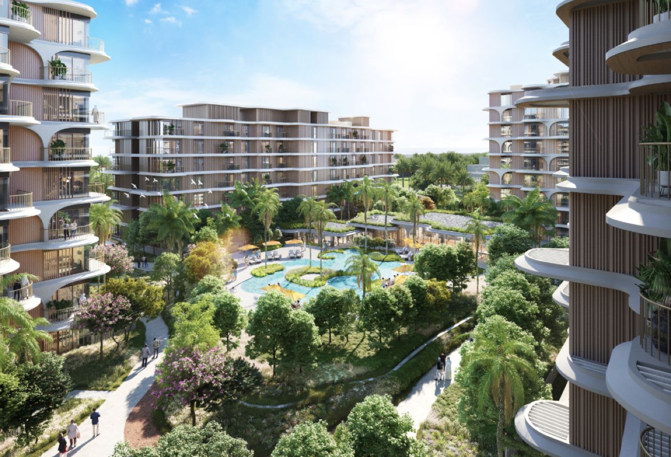 Modern 1BR apartment for sale in The Beach House Fahid Island Abu Dhabi, partial sea view, boutique design, and strong ROI potential