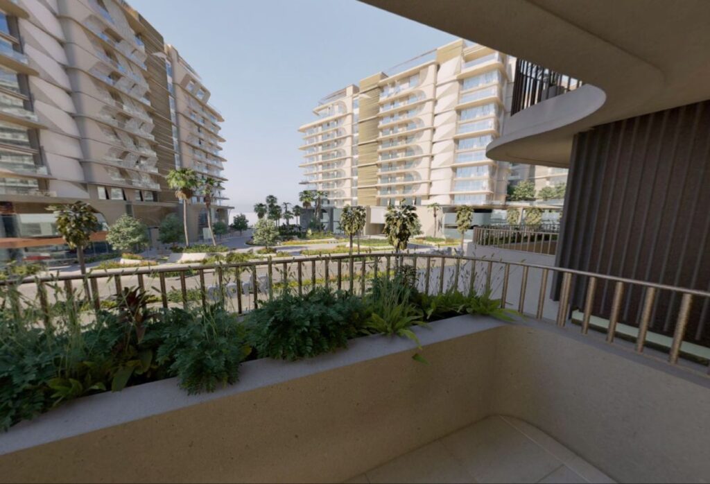 Modern 1BR apartment for sale in The Beach House Fahid Island Abu Dhabi, partial sea view, boutique design, and strong ROI potential