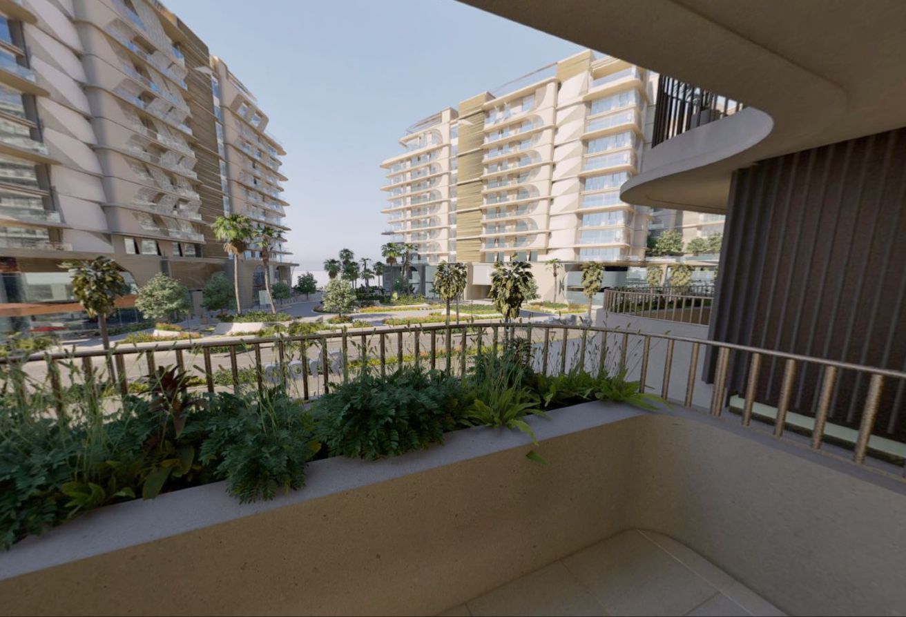 Modern 1BR apartment for sale in The Beach House Fahid Island Abu Dhabi, partial sea view, boutique design, and strong ROI potential