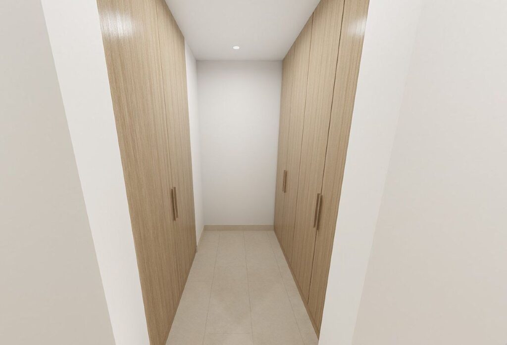 Top-floor studio apartment for sale in Gardenia Bay Yas Island Abu Dhabi with balcony street view, modern layout, and strong ROI investment.