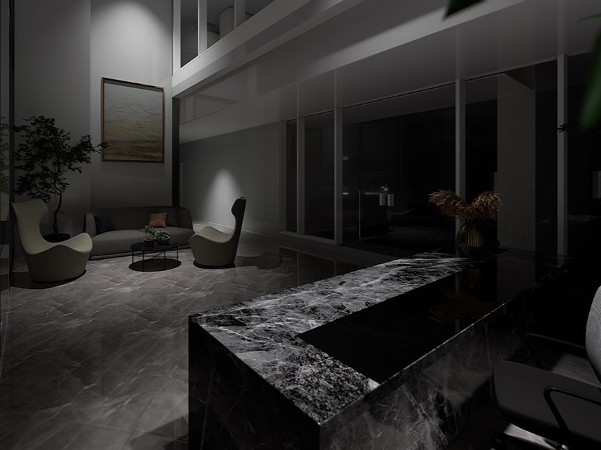 Modern 1-bedroom apartment for sale in Icon Tower Yas Island Abu Dhabi with balcony, water views, and premium community amenities