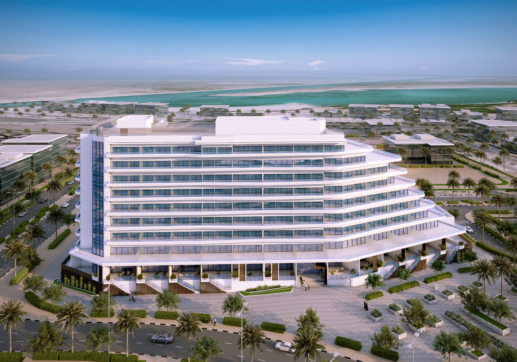 1-bedroom apartment for sale in Mayyas at the Bay Yas Bay Abu Dhabi with terrace, park views, modern design, and prime location