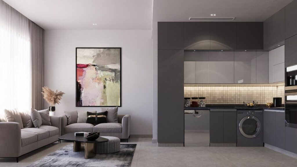 1-bedroom apartment for sale in Mayyas at the Bay Yas Bay Abu Dhabi with terrace, park views, modern design, and prime location
