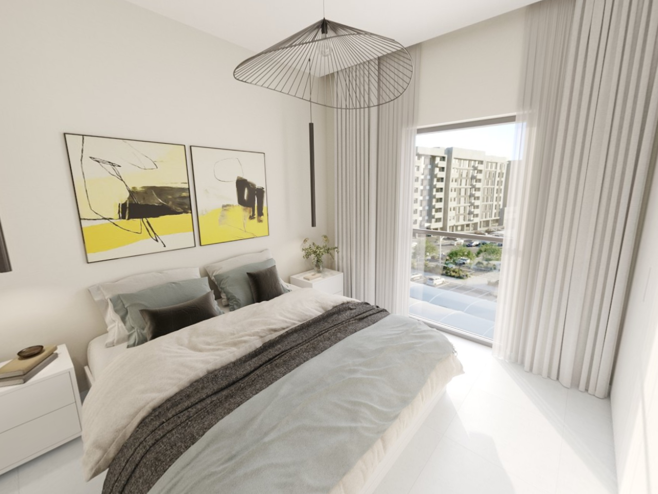 Affordable 2-bedroom apartment Reeman Living 2A Al Shamkha Abu Dhabi with balcony, modern design, and 50% already paid