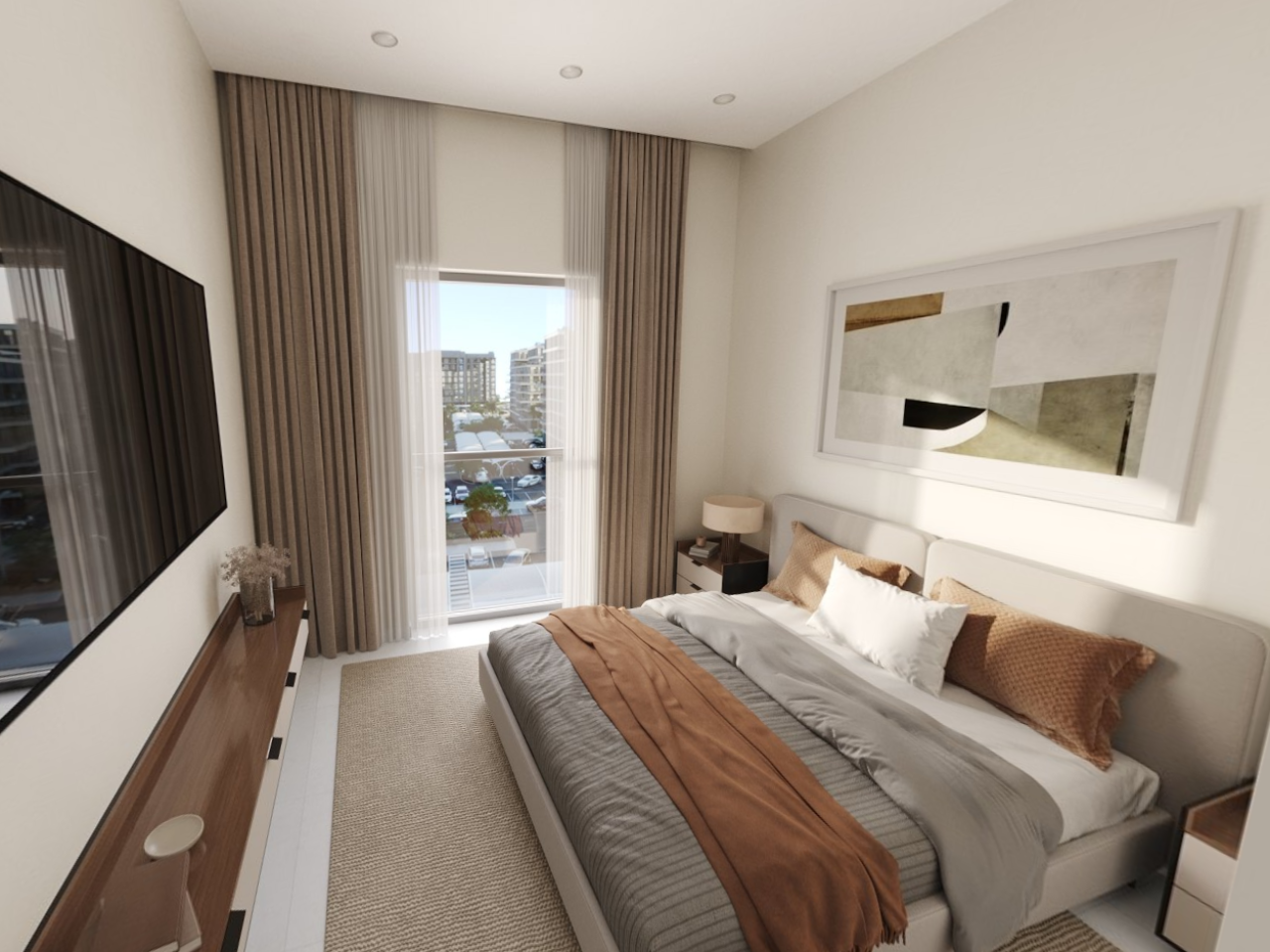 Affordable 2-bedroom apartment Reeman Living 2A Al Shamkha Abu Dhabi with balcony, modern design, and 50% already paid