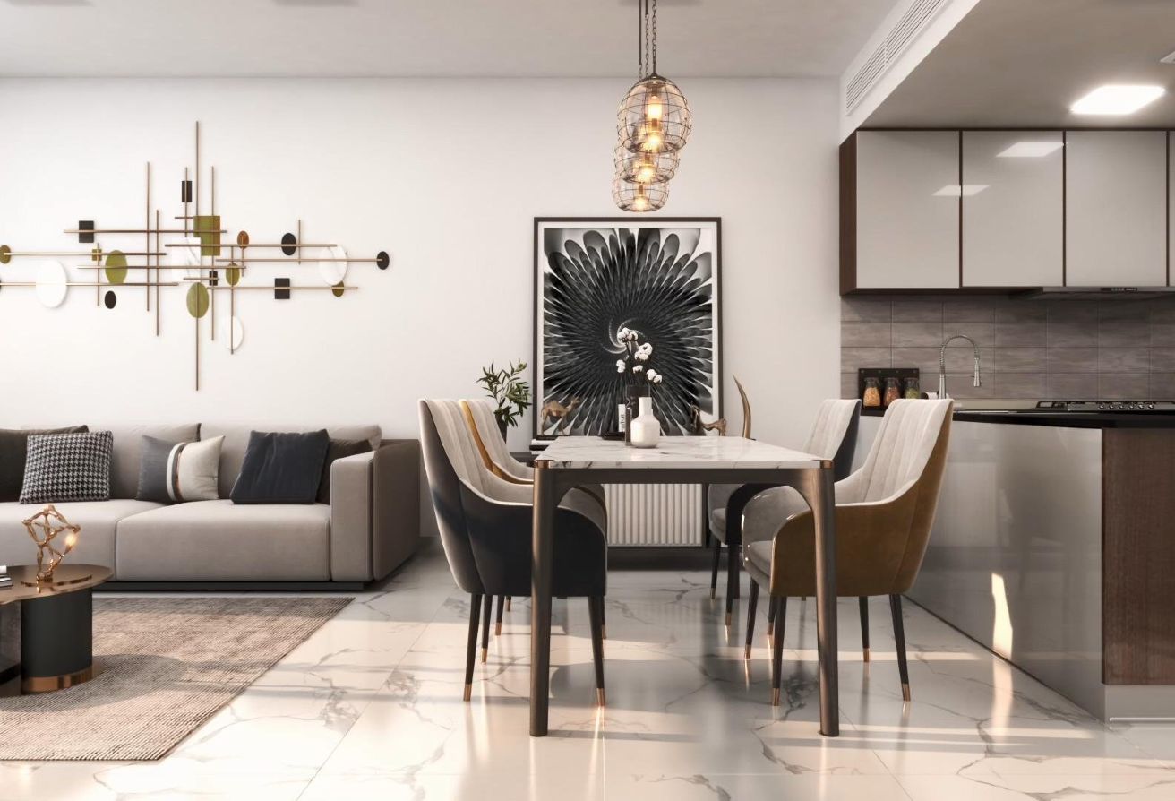 Resale furnished 2 bedroom apartment with balcony Reportage Plaza 2 Masdar City Abu Dhabi