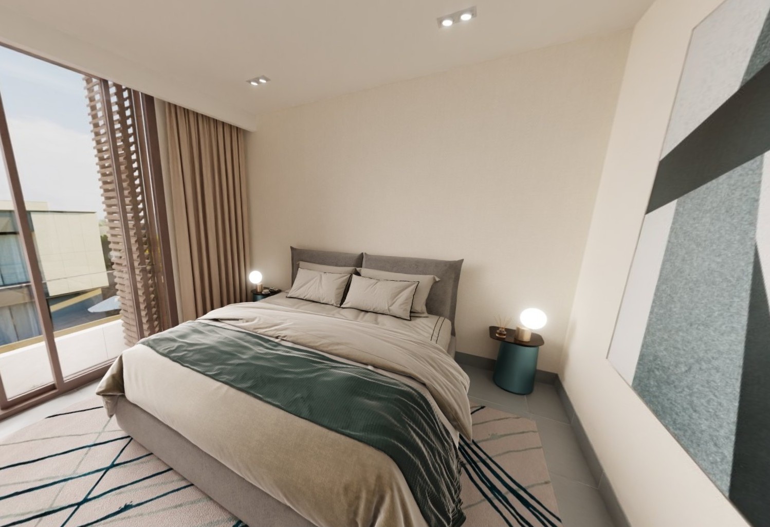 5-bedroom corner villa for sale in Al Sidr Saadiyat Lagoons Abu Dhabi, double row, Q1 2026 handover, with maid and driver rooms and landscaped garden