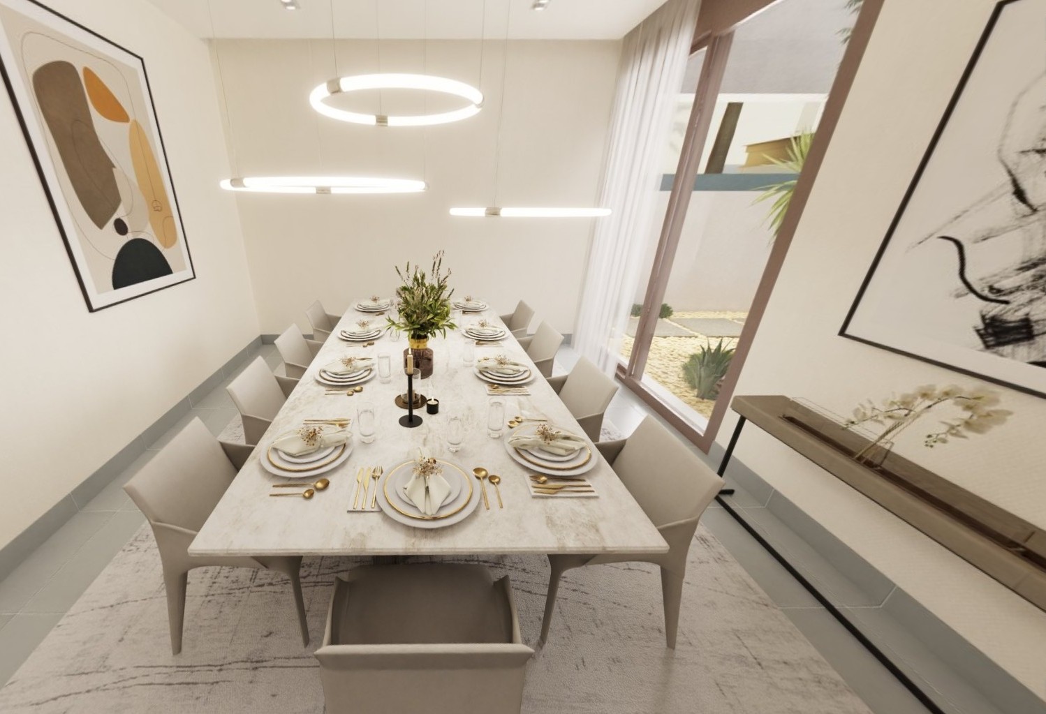 5-bedroom corner villa for sale in Al Sidr Saadiyat Lagoons Abu Dhabi, double row, Q1 2026 handover, with maid and driver rooms and landscaped garden