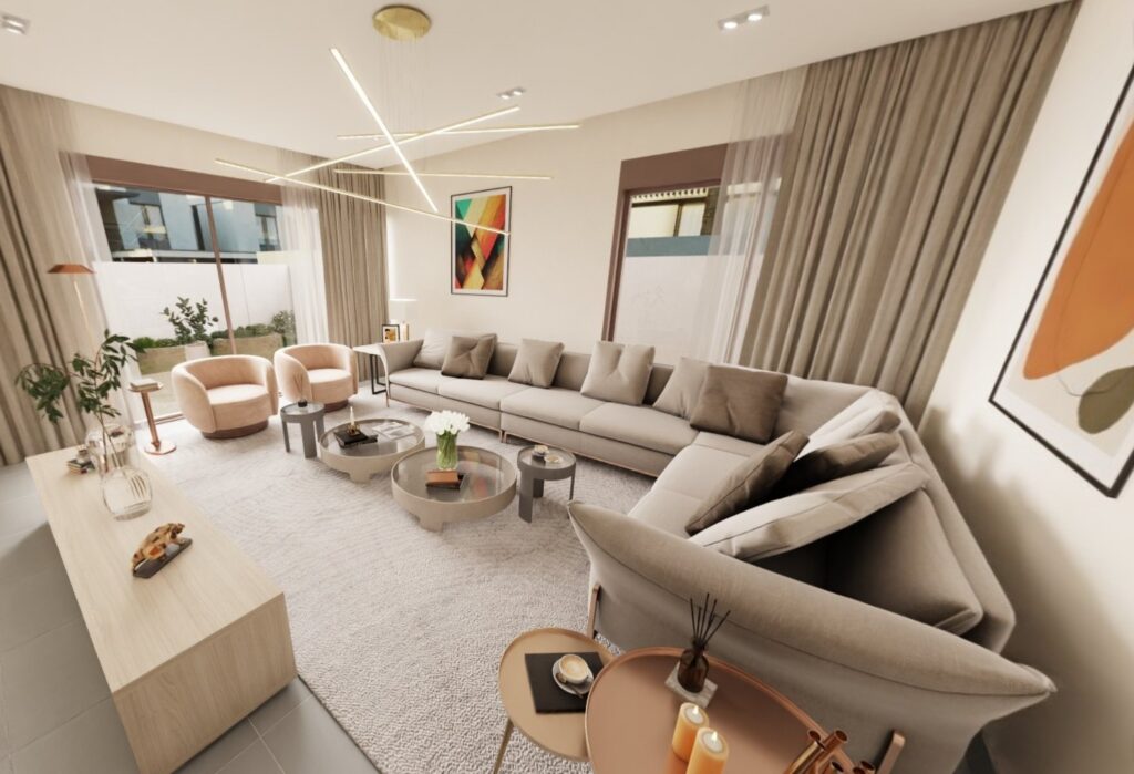 5-bedroom corner villa for sale in Al Sidr Saadiyat Lagoons Abu Dhabi, double row, Q1 2026 handover, with maid and driver rooms and landscaped garden