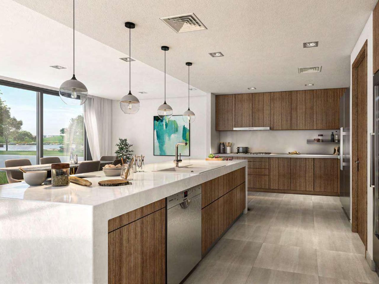 4-bedroom townhouse for sale in The Dahlias Yas Acres Yas Island Abu Dhabi with maid’s room, studies, balcony, and optional private pool