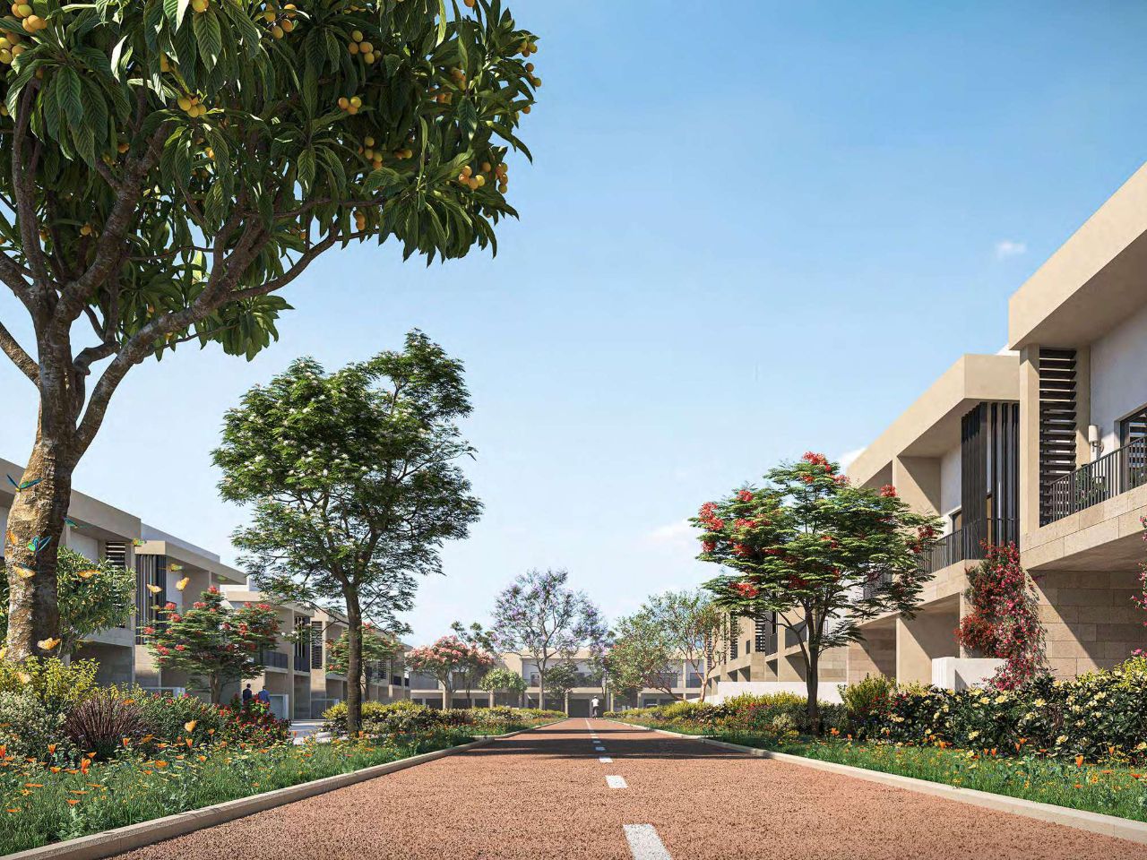4-bedroom townhouse for sale in The Dahlias Yas Acres Yas Island Abu Dhabi with maid’s room, studies, balcony, and optional private pool