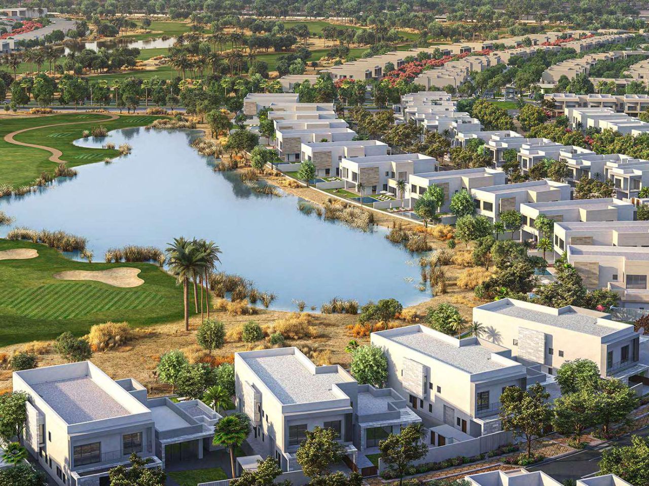 4-bedroom townhouse for sale in The Dahlias Yas Acres Yas Island Abu Dhabi with maid’s room, studies, balcony, and optional private pool