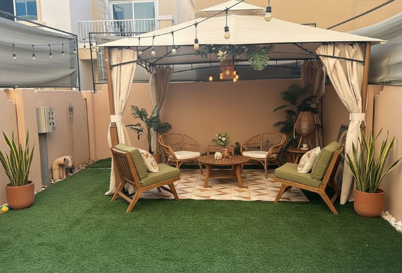 3-bedroom Mediterranean Style villa for sale in Al Reef Villas Abu Dhabi – family home with private garden and terrace