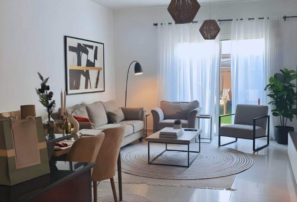 3-bedroom Mediterranean Style villa for sale in Al Reef Villas Abu Dhabi – family home with private garden and terrace