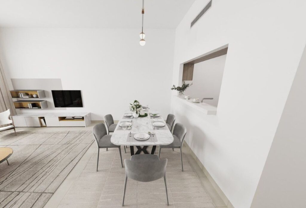 2-bedroom furnished apartment for sale in Views B, Yas Golf Collection, Yas Island Abu Dhabi – golf, pool, and sea views