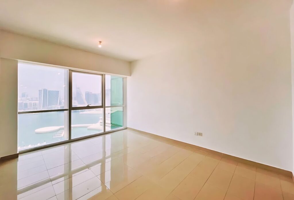 Marina-view 1BR listing in Al Durrah Tower Al Reem Island Abu Dhabi.