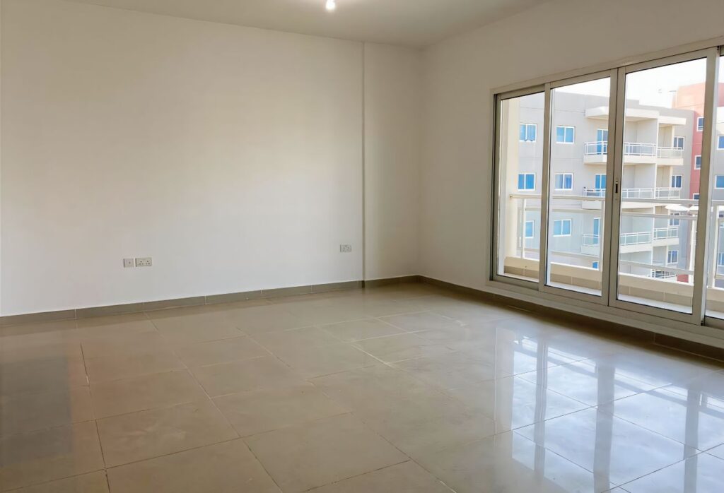 Affordable 1-bedroom apartment Tower 30 Al Reef Downtown Abu Dhabi.