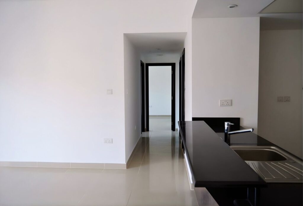 Affordable 2-bedroom rented apartment Al Reef Downtown Abu Dhabi.