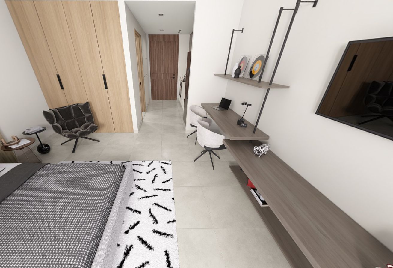 Modern studio apartment in Manarat Living Saadiyat Cultural District Abu Dhabi.
