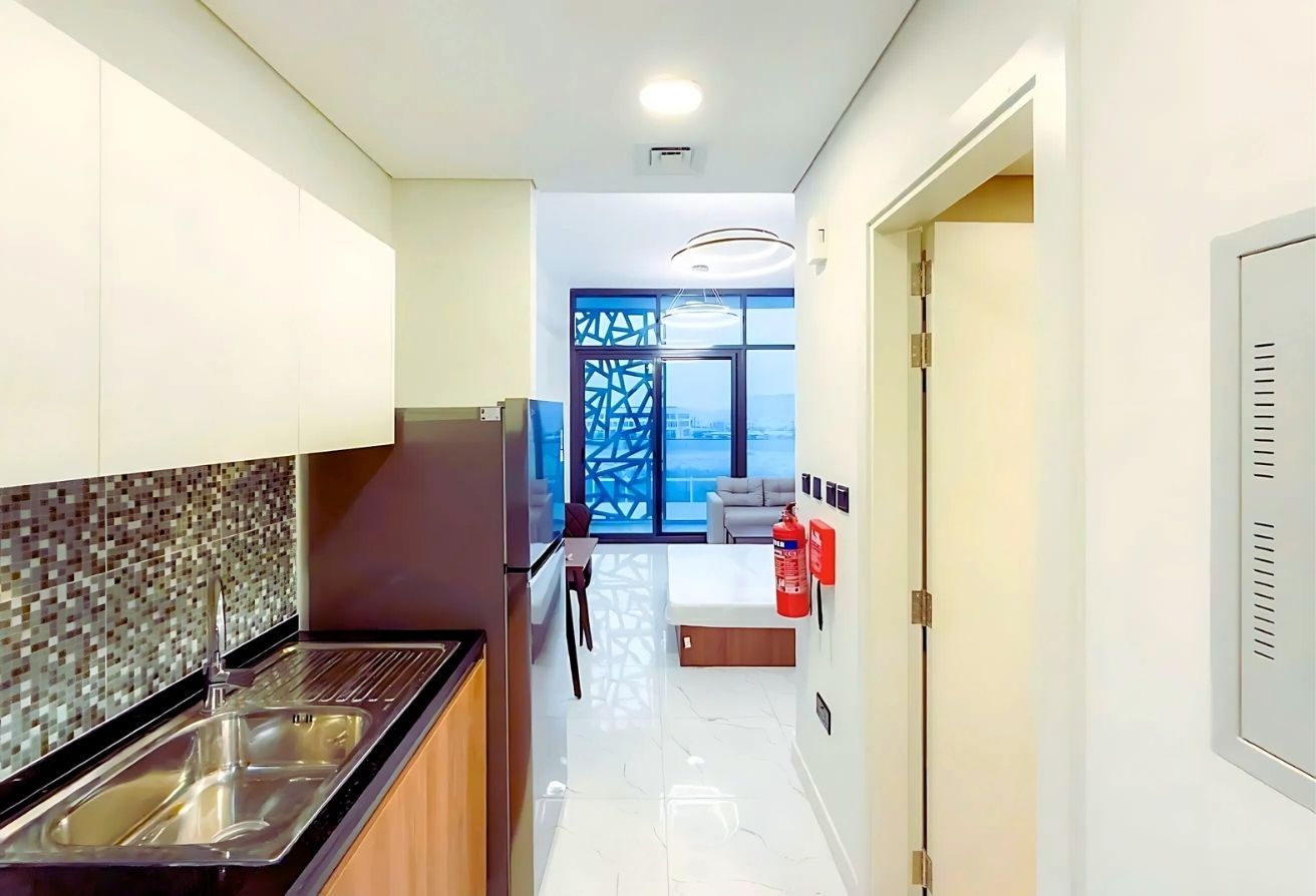 Fully furnished studio apartment in The Gate Masdar City Abu Dhabi.