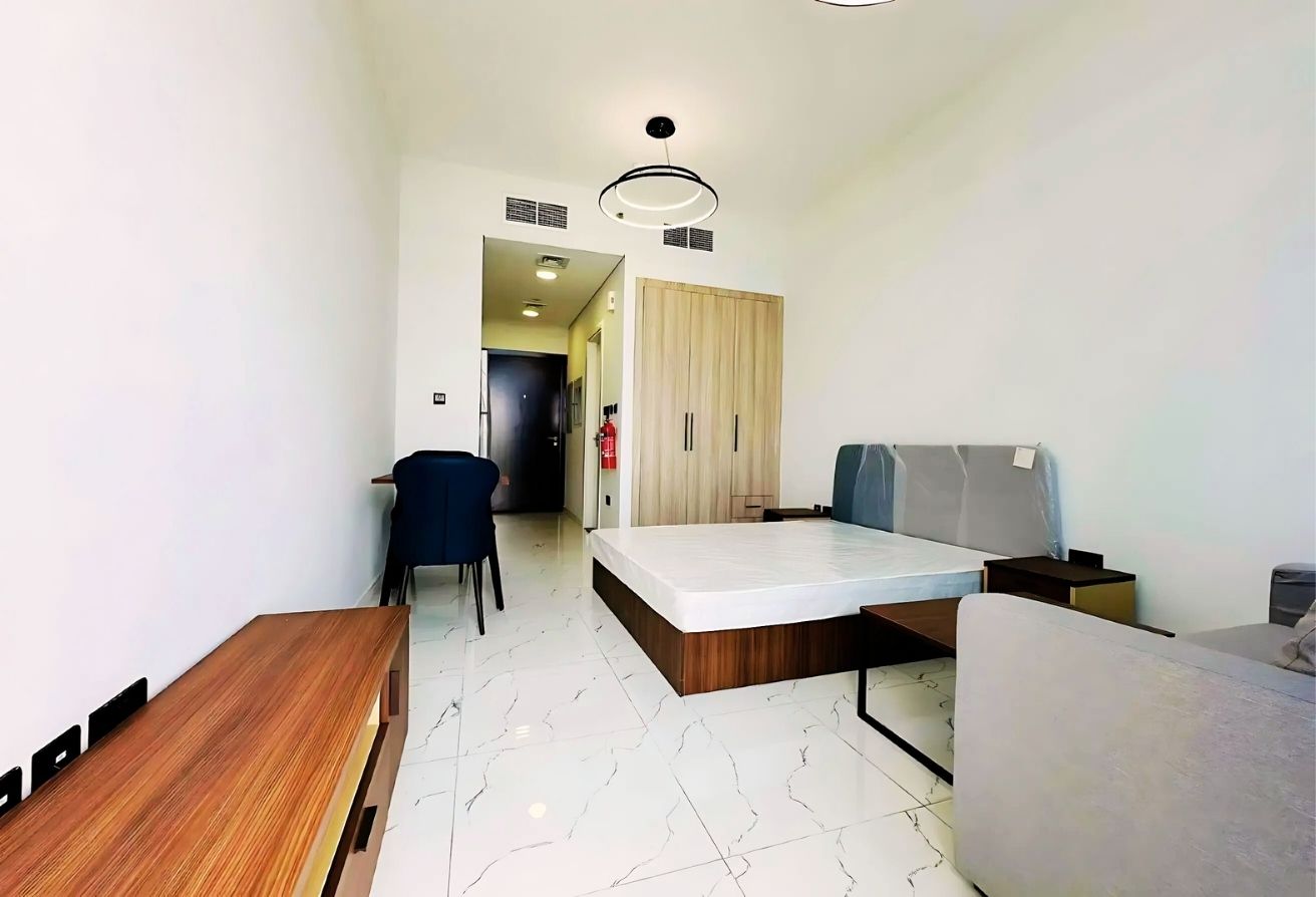 Modern studio apartment for sale in The Gate Masdar City Abu Dhabi.