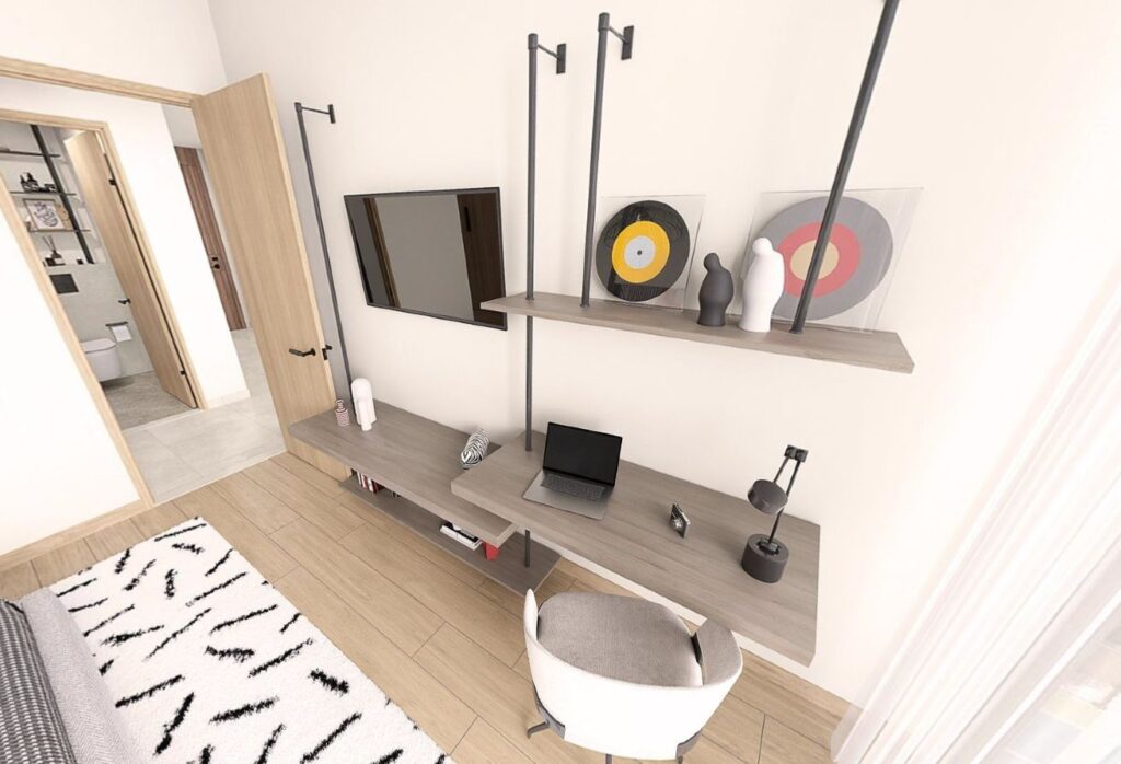 Corner 1-bedroom apartment with pool view in Nouran Living Saadiyat Island.