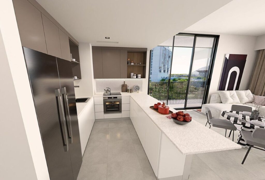 Corner 1-bedroom apartment with pool view in Nouran Living Saadiyat Island.