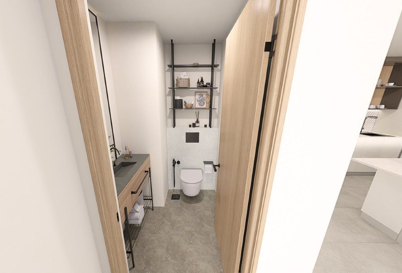 Corner 1-bedroom apartment with pool view in Nouran Living Saadiyat Island.