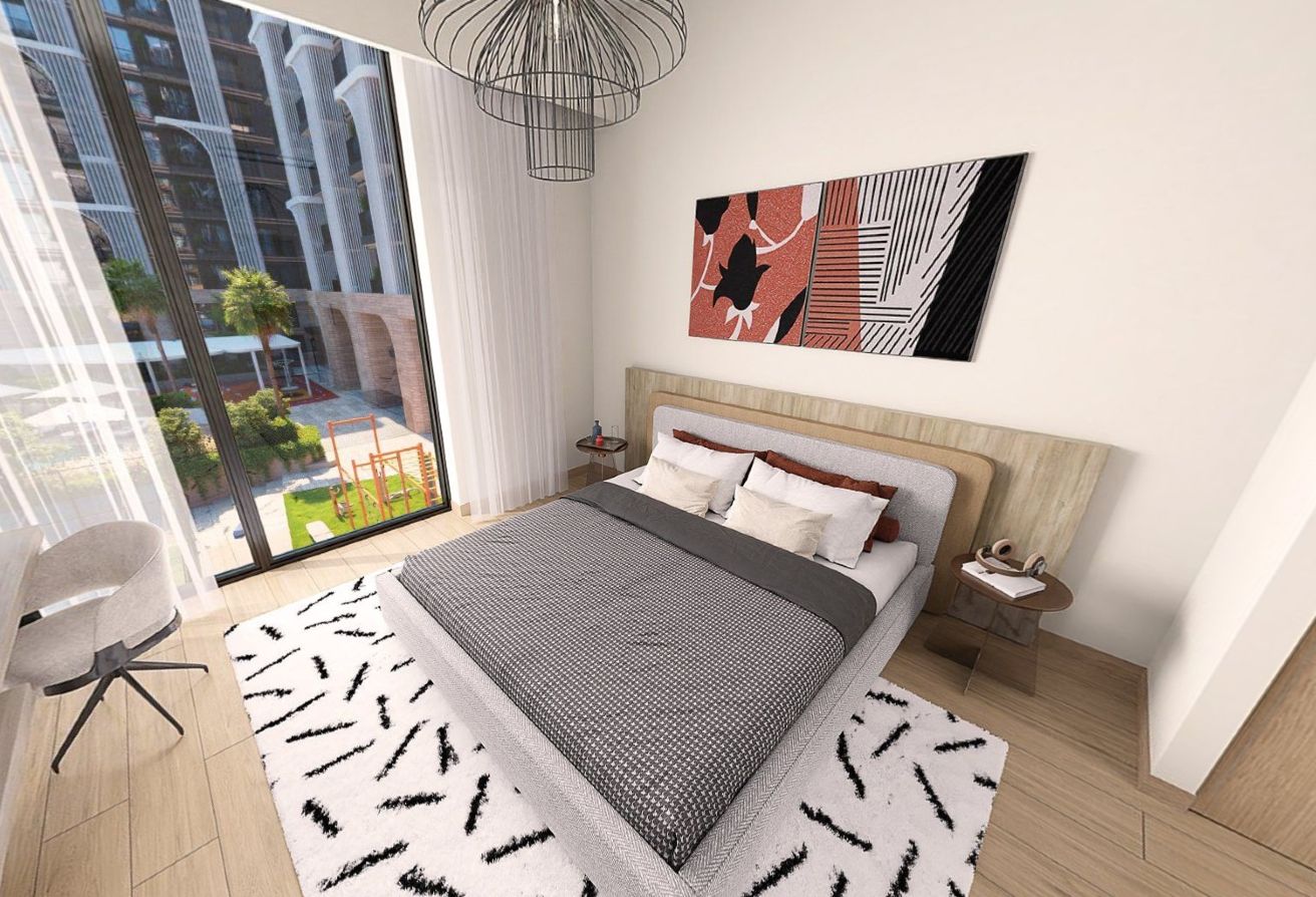 Corner 1-bedroom apartment with pool view in Nouran Living Saadiyat Island.