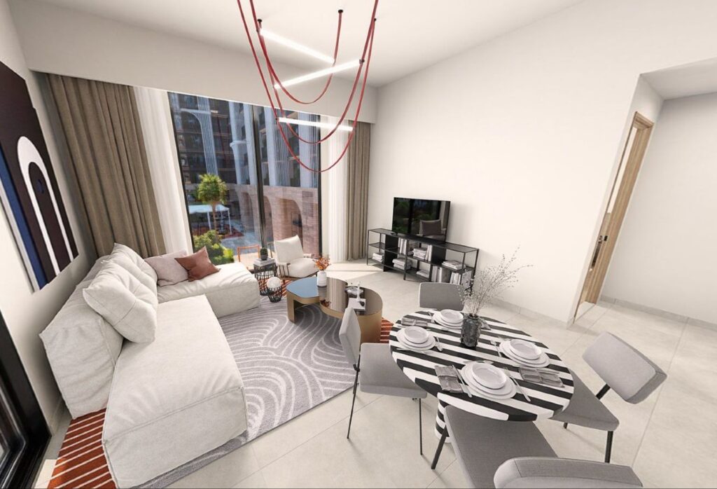 Corner 1-bedroom apartment with pool view in Nouran Living Saadiyat Island.