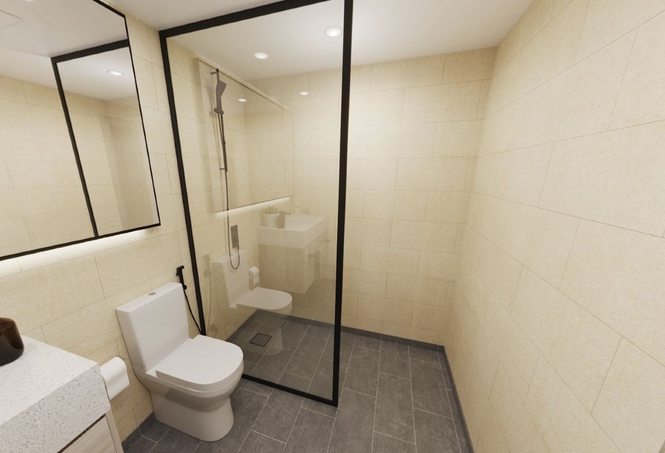 Pool-view studio apartment Grove Uptown Views Saadiyat Grove Abu Dhabi.