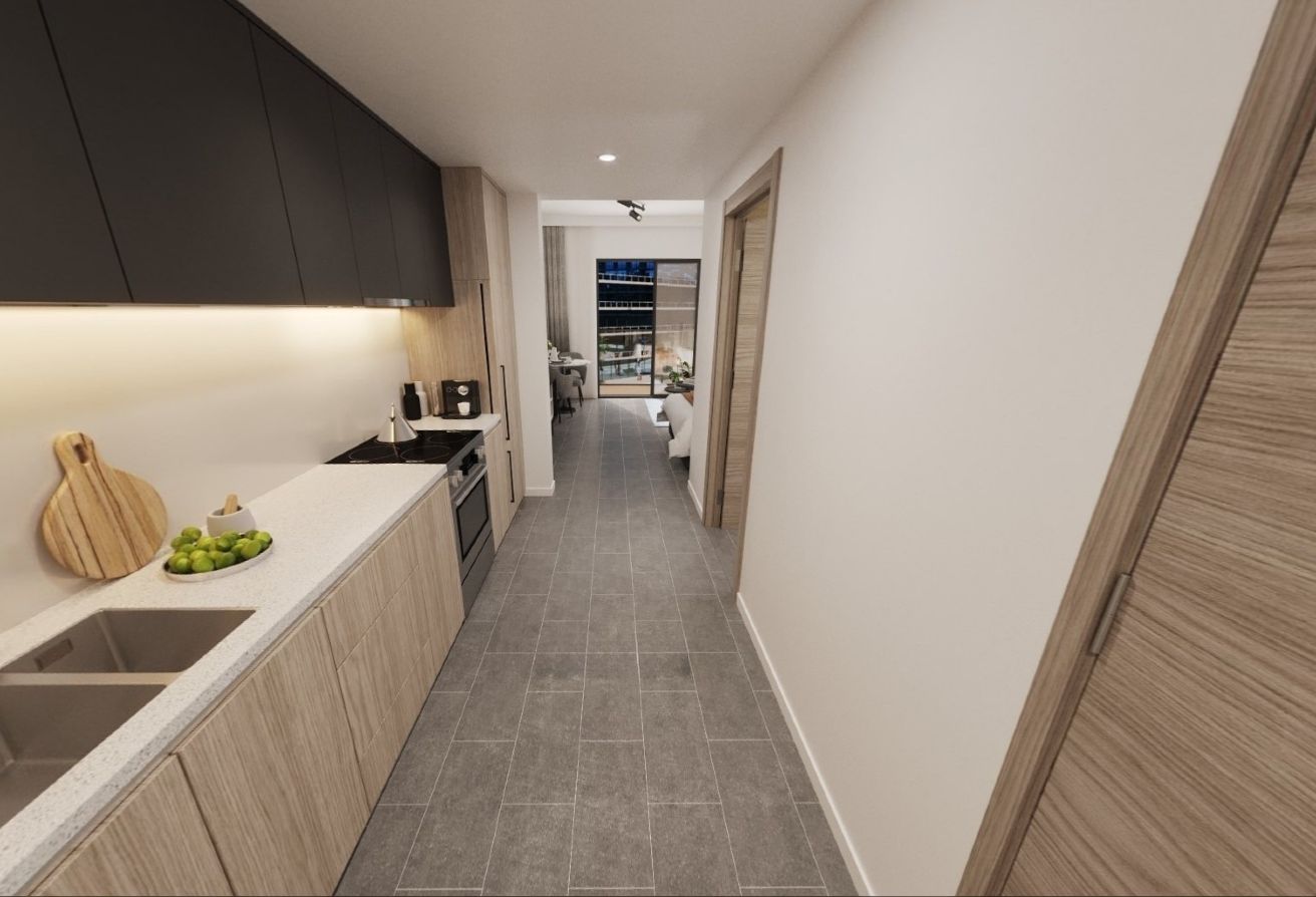 Pool-view studio apartment Grove Uptown Views Saadiyat Grove Abu Dhabi.