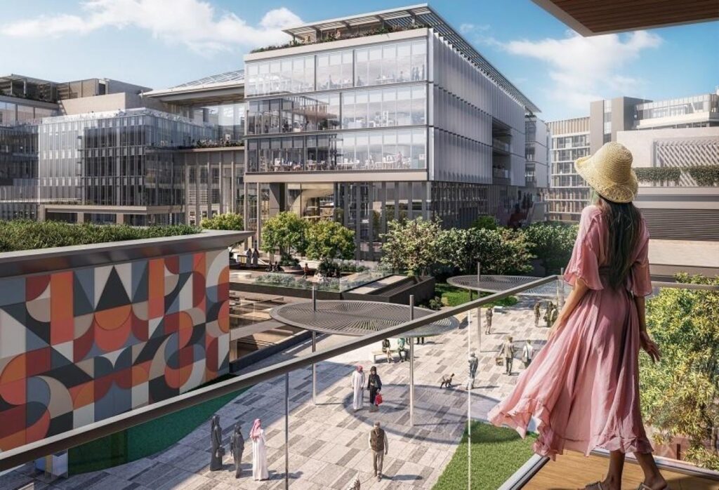 Pool-view studio apartment Grove Uptown Views Saadiyat Grove Abu Dhabi.