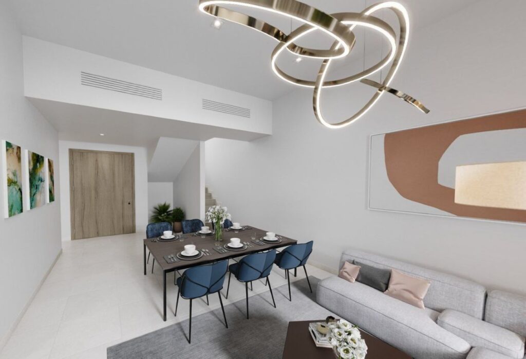 Modern 3-bedroom single-row townhouse in Yas Park Gate Yas Island Abu Dhabi.