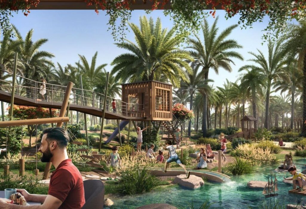 Modern 3-bedroom single-row townhouse in Yas Park Gate Yas Island Abu Dhabi.