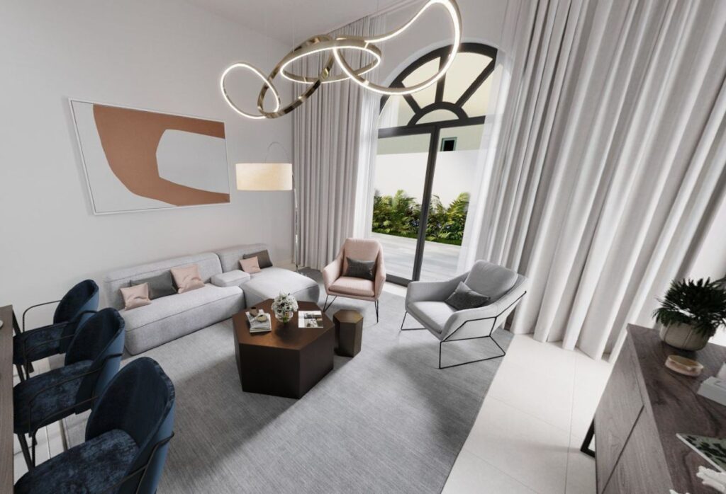 Modern 3-bedroom single-row townhouse in Yas Park Gate Yas Island Abu Dhabi.