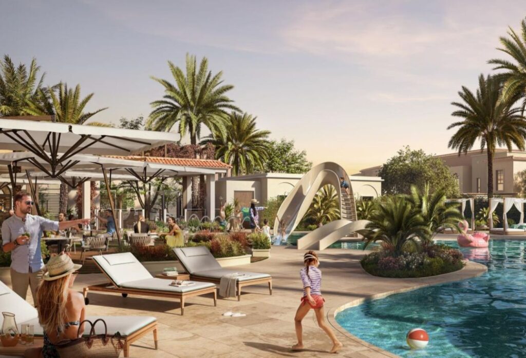 Modern 3-bedroom single-row townhouse in Yas Park Gate Yas Island Abu Dhabi.