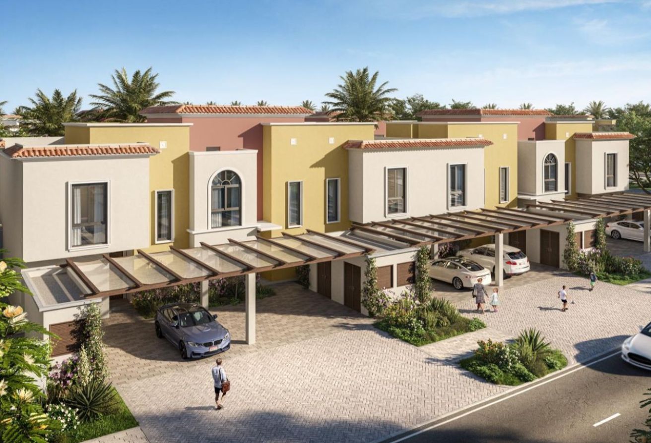 Modern 3-bedroom single-row townhouse in Yas Park Gate Yas Island Abu Dhabi.