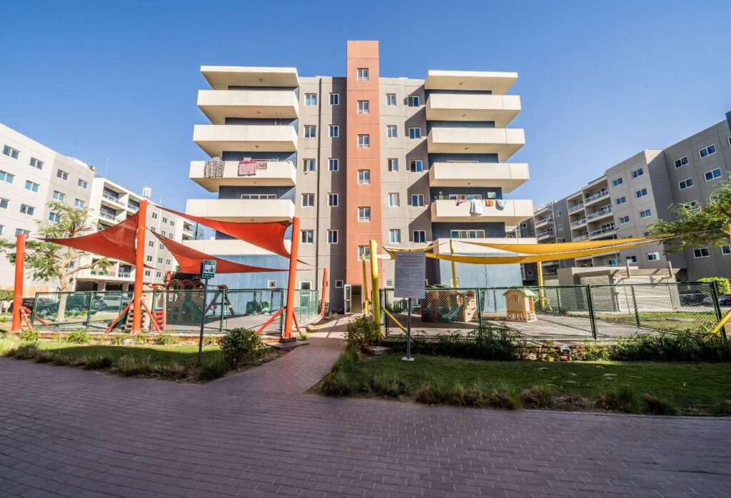 Affordable 2-bedroom rented apartment Al Reef Downtown Abu Dhabi.