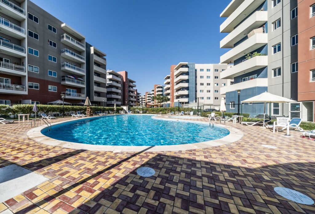 Affordable 2-bedroom rented apartment Al Reef Downtown Abu Dhabi.