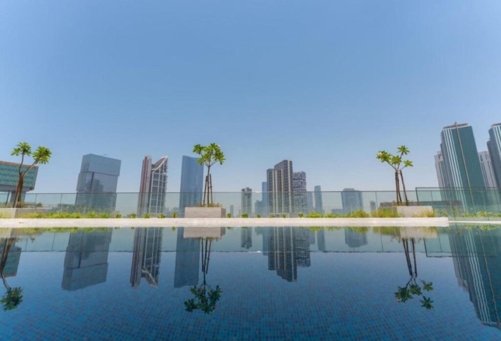 High floor fully furnished junior one bedroom apartment with canal view in Al Maryah Vista, Al Maryah Island.