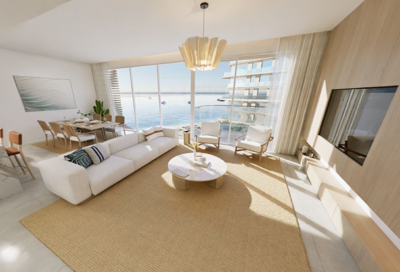 Panoramic sea view 2 bedroom plus study apartment in Fahid Beach Residences, Fahid Island.