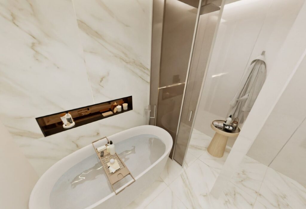 Panoramic sea view 2 bedroom plus study apartment in Fahid Beach Residences, Fahid Island.