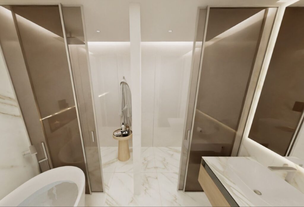 Panoramic sea view 2 bedroom plus study apartment in Fahid Beach Residences, Fahid Island.