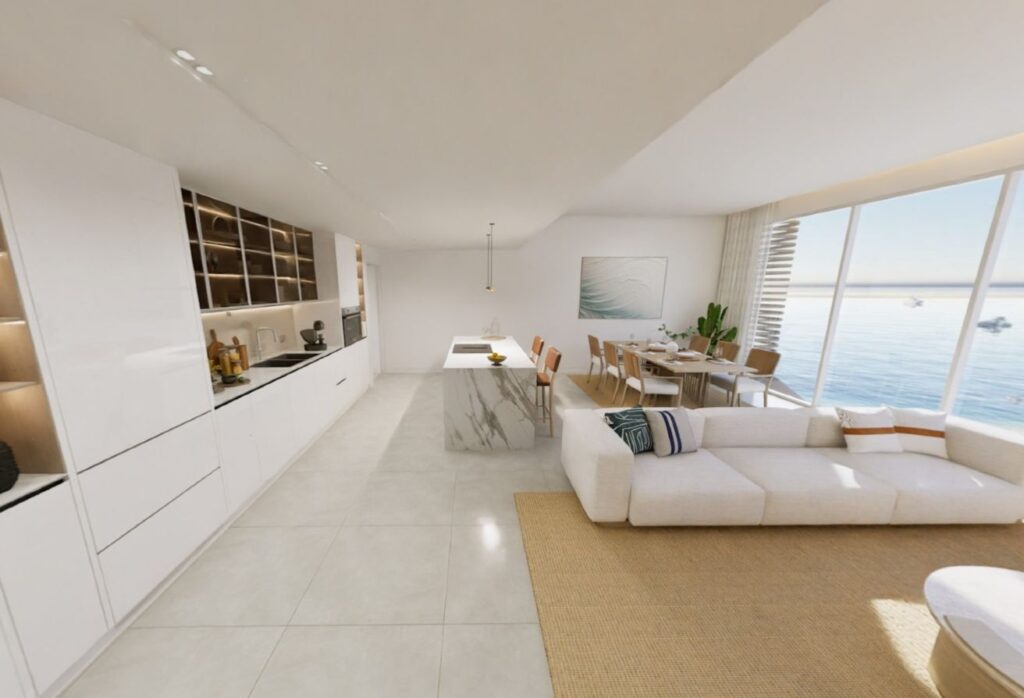 Panoramic sea view 2 bedroom plus study apartment in Fahid Beach Residences, Fahid Island.