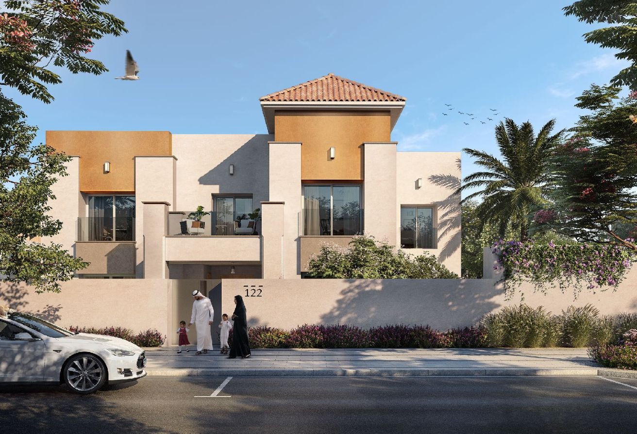 Modern 6-bedroom villa in Fay Al Reeman II, Al Shamkha with spacious interiors, landscaped outdoor areas, and premium Aldar design
