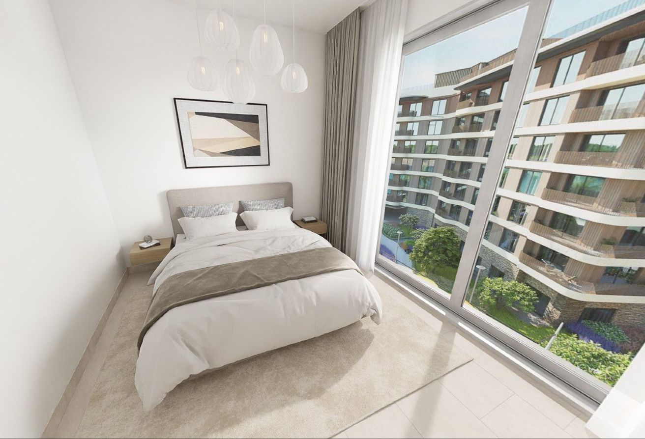 Corner unit apartment with wraparound balcony and canal outlook in Gardenia Terraces Yas Island