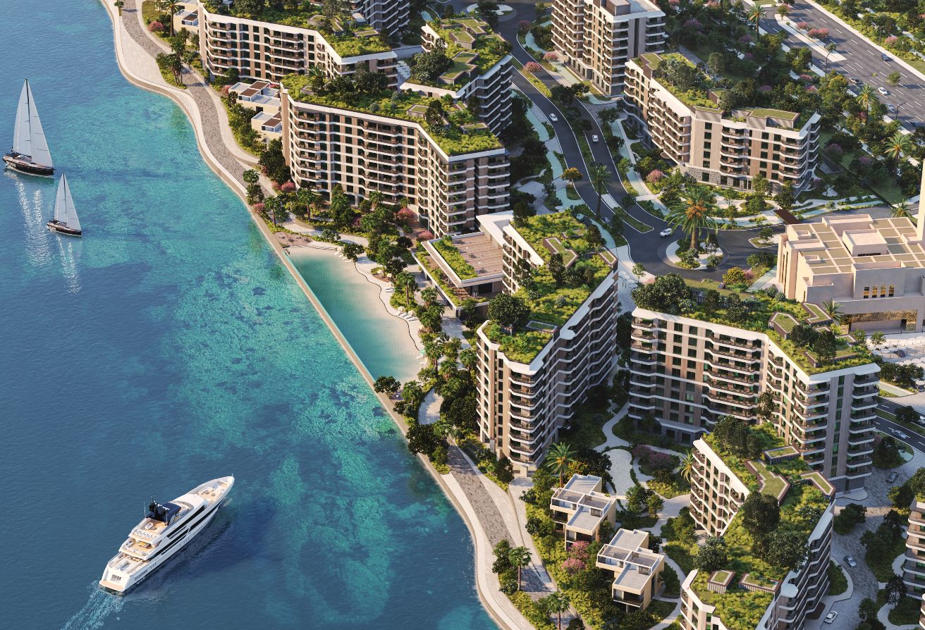 High floor studio apartment with balcony and community views in Gardenia Bay, Yas Island.