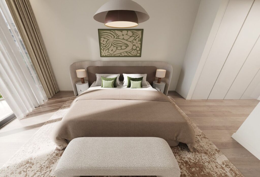 Premium 1-bedroom apartment in Mamsha Gardens with balcony overlooking Saadiyat Cultural District.